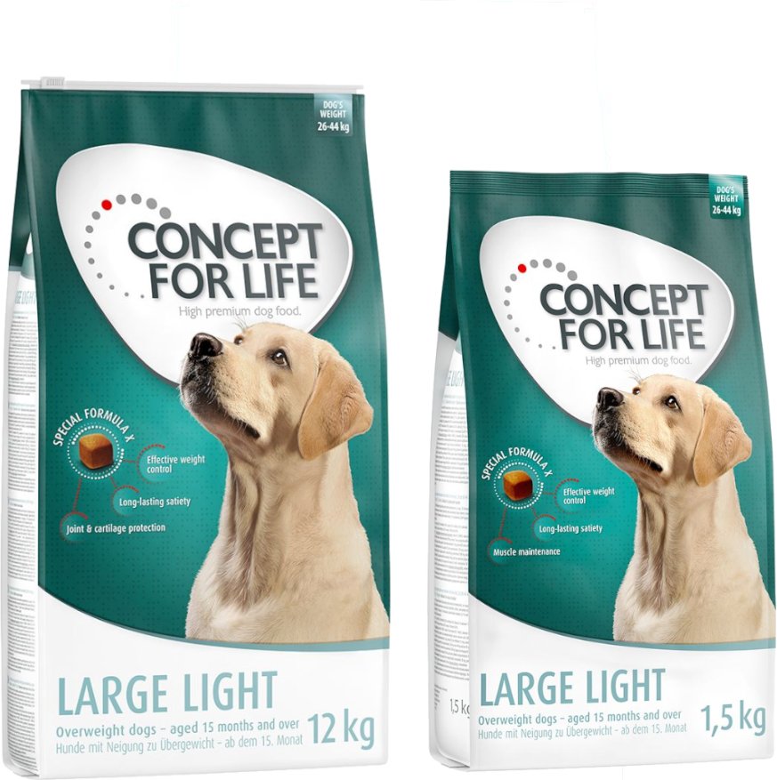 12 kg + 1 kg / 1,5 kg gratis! 13 kg / 13 ,5 kg Concept for Life - Large Light (12 kg + 1,5 kg)