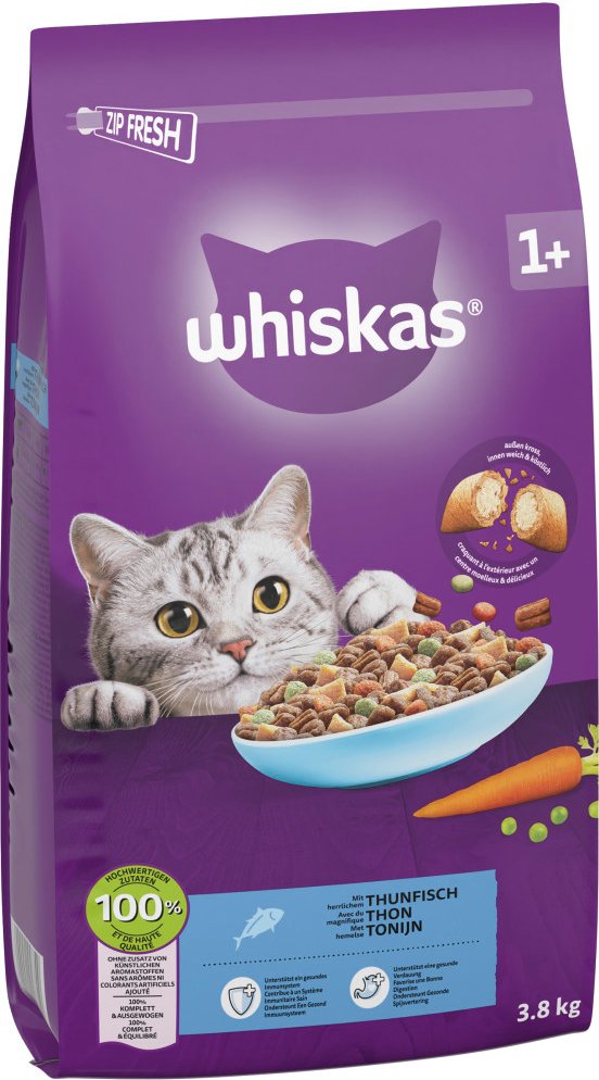 Whiskas 1+ Thunfisch - Sparpaket: 2 x 3,8 kg