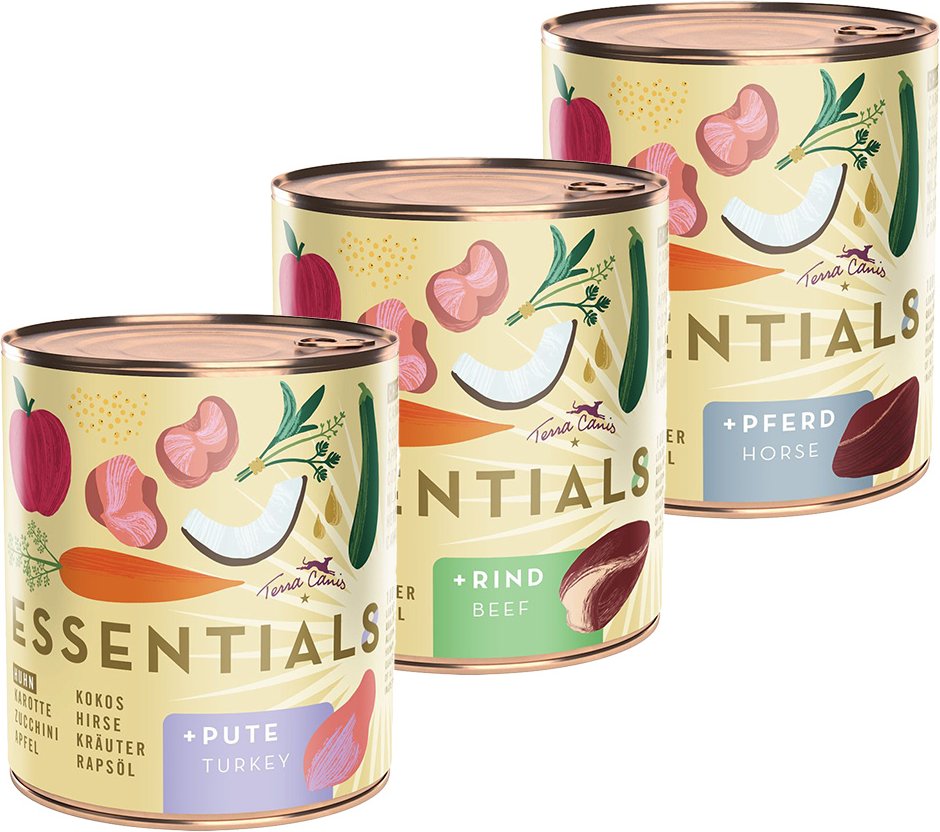 Sparpaket Terra Canis Essential 8+ 12 x 780 g - Mix (3 Sorten)