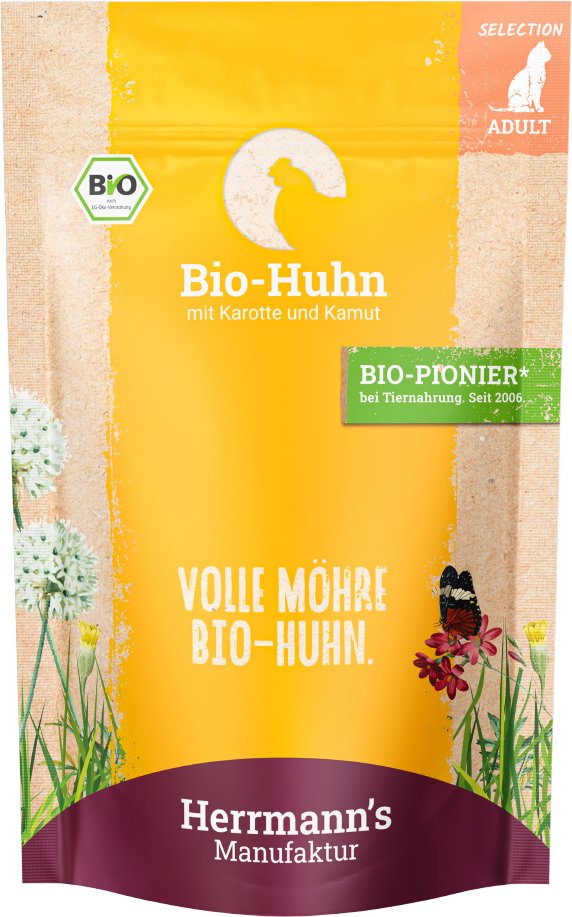 Herrmanns Selection / Bio-Selection 12 x 100 g - Bio-Huhn mit Bio-Karotte & Bio-Kamut