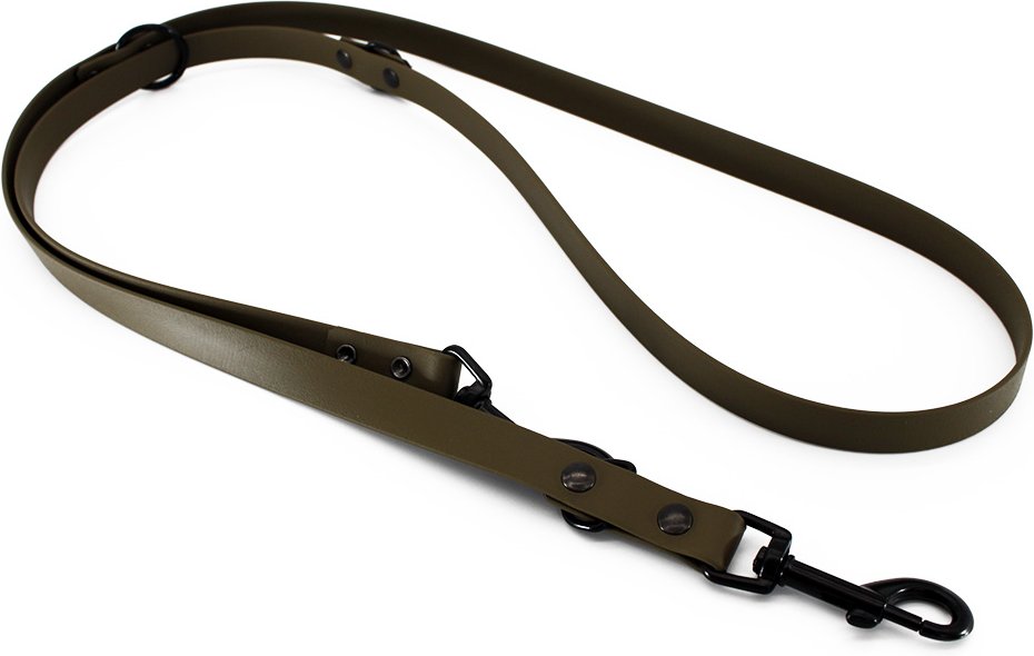 Heim Verstellbare Führleine BioThane®, oliv - 200 cm lang, 19 mm breit