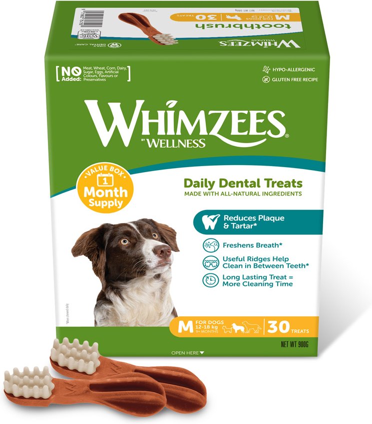Whimzees by Wellness Monthly Toothbrush Box - Sparpaket: 2 x Größe M
