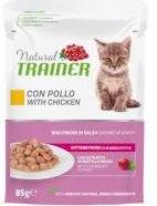 Natural Trainer Kitten & Young - 24 x 85 g mit Huhn