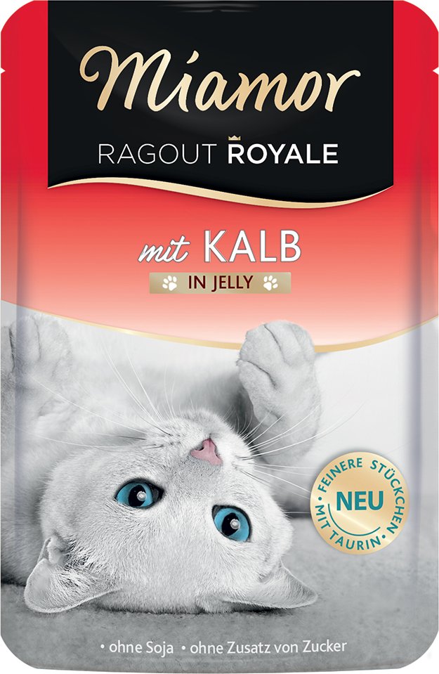 Sparpaket Miamor Ragout Royale in Jelly 22 x 100 g - Kalb