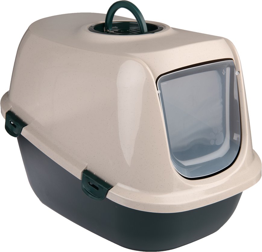 kooa Haubentoilette aus 90% recyceltem Plastik - dunkelgrün / beige