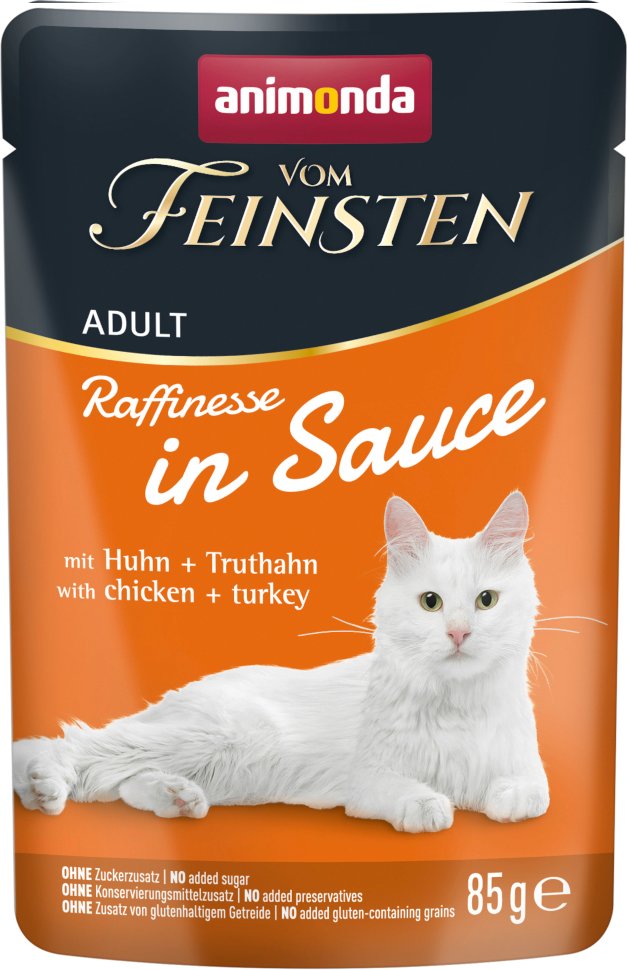 animonda vom Feinsten Adult Raffinesse in Sauce 24 x 85 g - mit Huhn & Truthahn