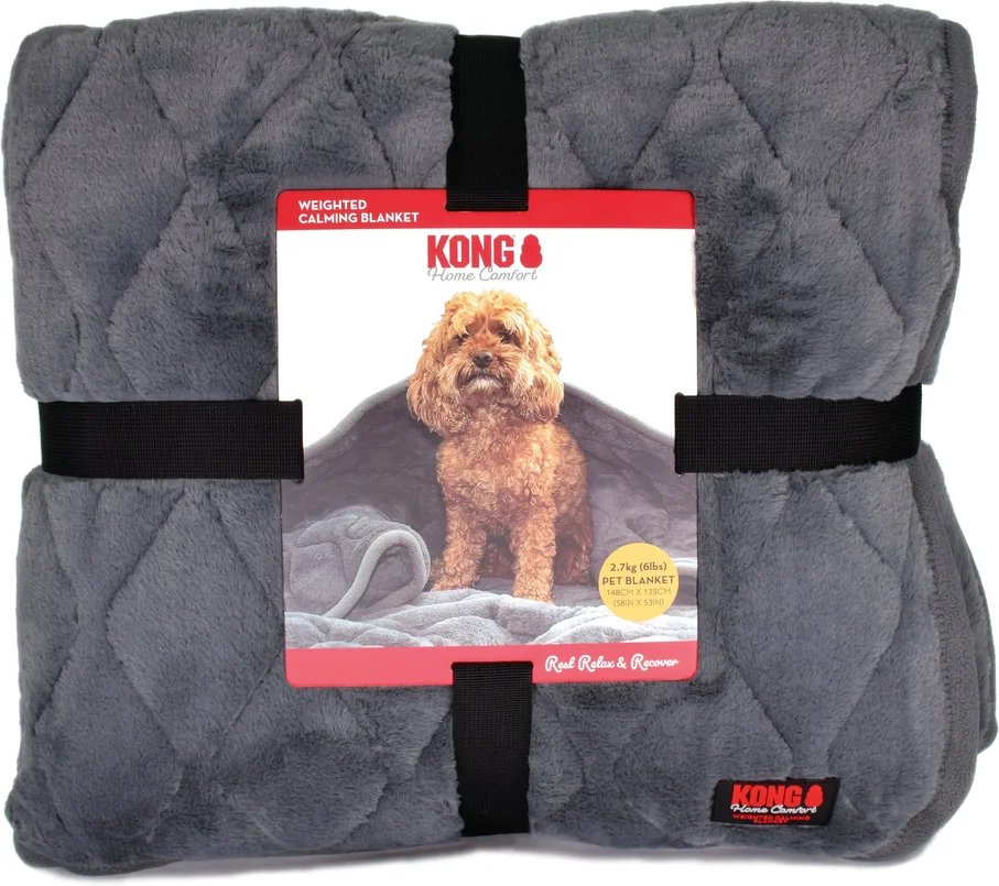 KONG Gewichtsdecke zur Beruhigung, grau - L 44 x B 51 x H 19 cm