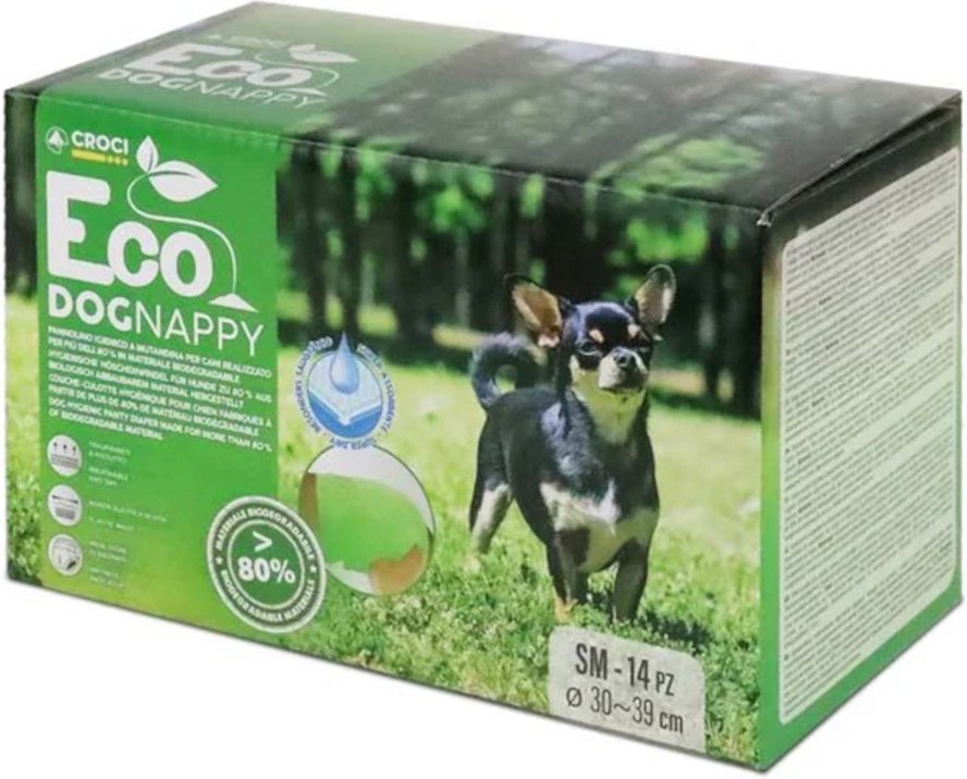 Croci Nappy Eco Hundewindeln - Gr. S: 30 - 39 cm, 14 Stück