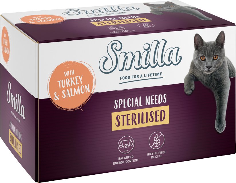 Smilla Schale Sterilised 6 x 100 g - Pute mit Lachs