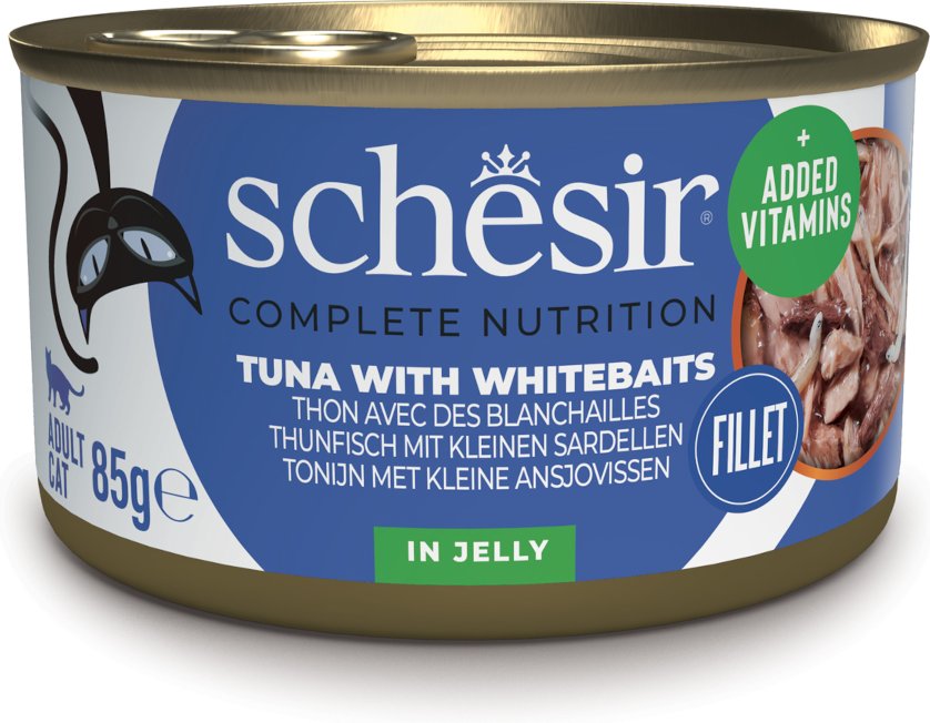 Schesir Complete Nutrition Filet in Gelee 6 x 85 g - Thunfisch mit Weißfisch