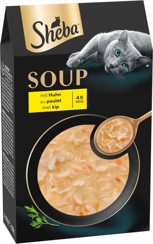 Sparpaket 80 x 40 g Multipack Sheba Classic Soup Frischebeutel - mit Huhn