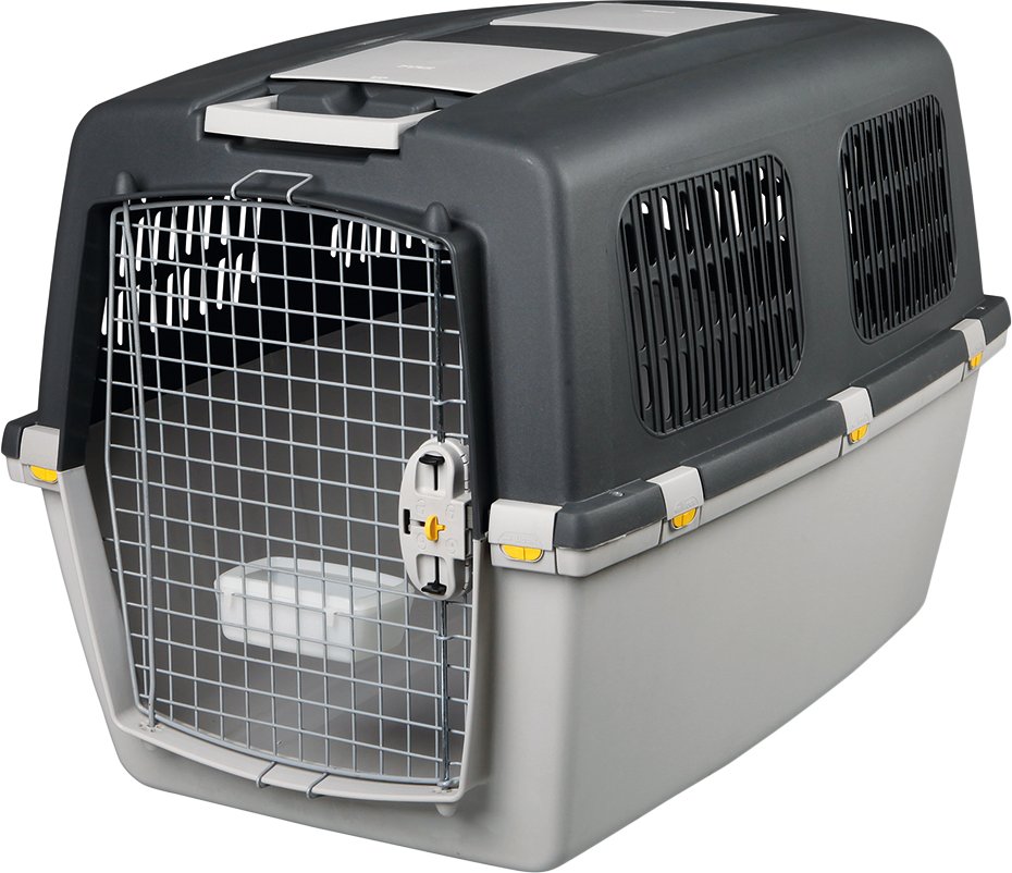 Trixie Transportbox Gulliver + Vetbed® Isobed SL Hundedecke Paw - Box Größe 6: B 64 x T 92 x H 64 cm + Decke L 100 x B 7...
