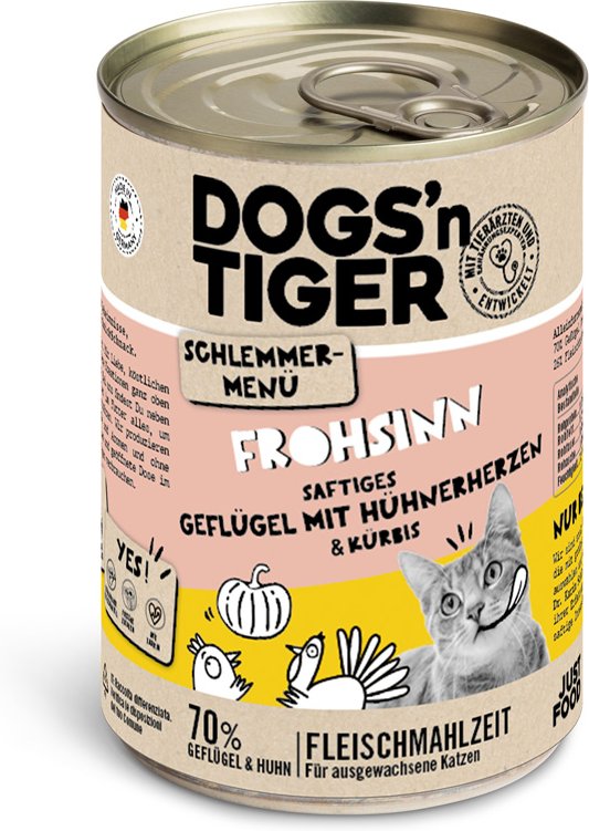 Dogs'n Tiger Schlemmermenü 6 x 400 g - Geflügel mit Huhn