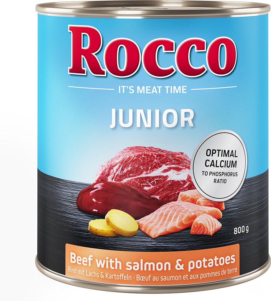 Rocco Junior 6 x 800 g - Rind mit Lachs & Kartoffeln