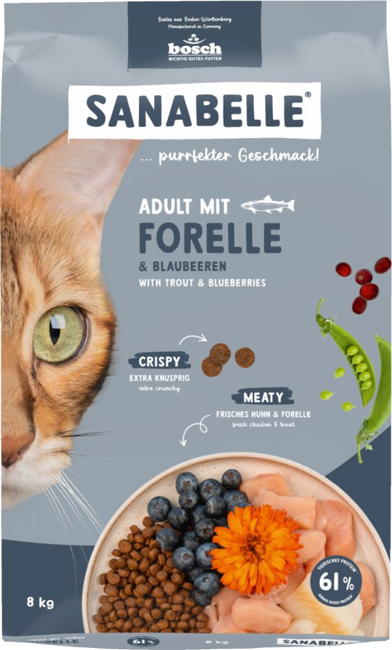 Sanabelle Adult mit Forelle & Blaubeeren - 8 kg