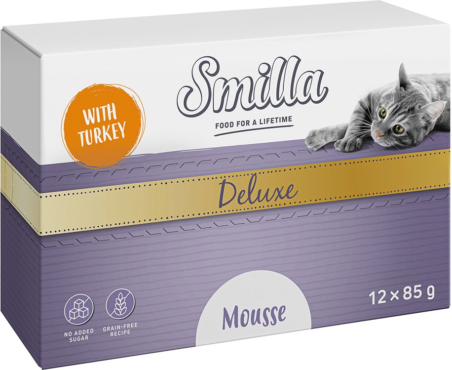 Smilla Deluxe Mousse 48 x 85 g - mit Pute und Basilikum