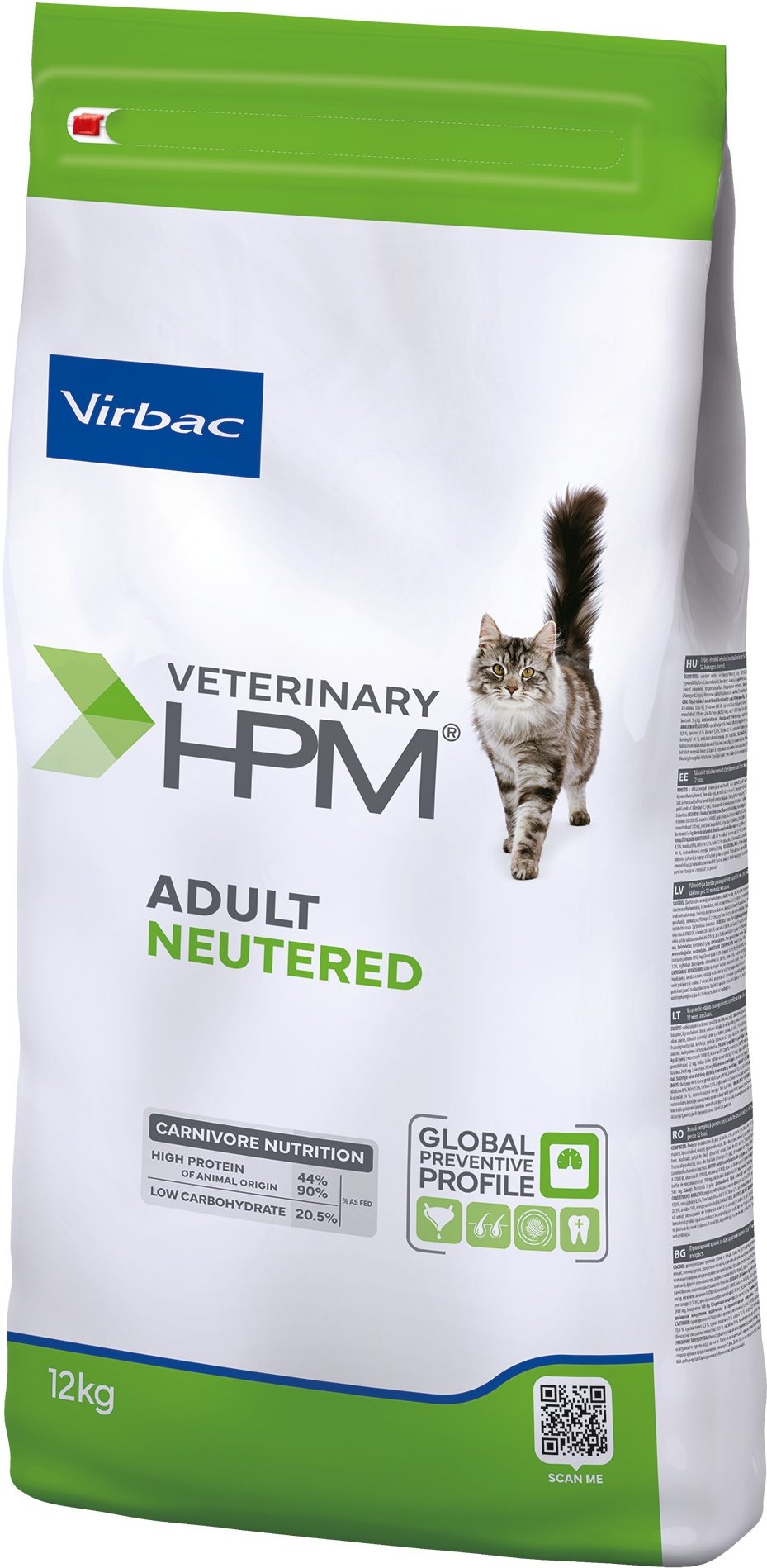 Virbac Veterinary HPM Adult Neutered Cat - 12 kg