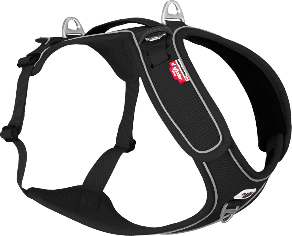 Thumbnail - Curli Belka Basic Hundegeschirr, schwarz - Größe 4XL: Brustumfang 79 – 92 cm