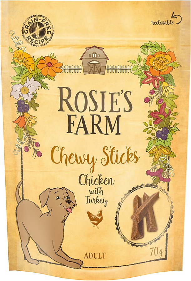 Rosie's Farm Kausnacks Hühnchen mit Truthahn - Sparpaket 5 x 70 g