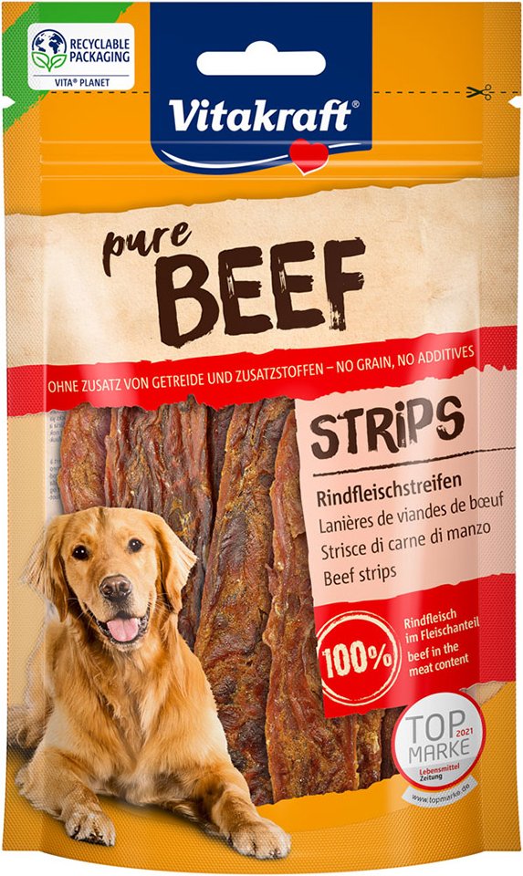 Vitakraft BEEF Rindfleischstreifen - Sparpaket: 6 x 80 g