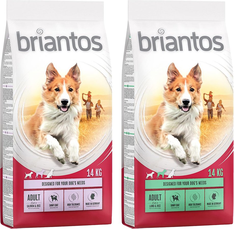 Thumbnail - Briantos Sparpaket (2 x Großgebinde) - Mix Adult: Lachs + Lamm (2 x 14 kg)