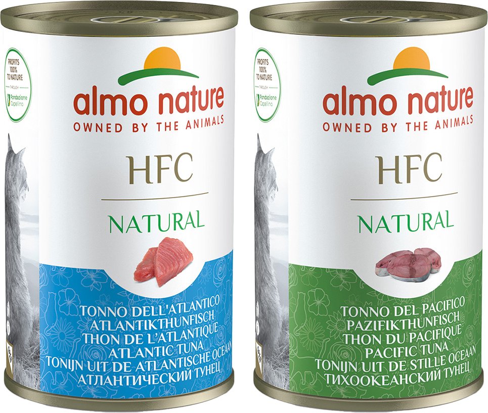Sparpaket Almo Nature HFC Natural 12 x 140 g - Mixpaket (Atlantikthunfisch und Pazifikthunfisch)