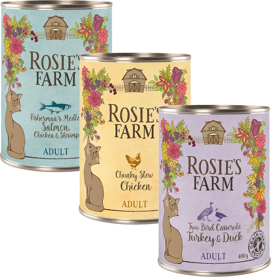 Sparpaket Rosie's Farm Adult 12 x 400 g - Mix Paket (3 Sorten)