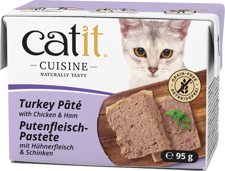 Catit Cuisine Pastete 12 x 95 g - Pute mit Huhn & Schinken