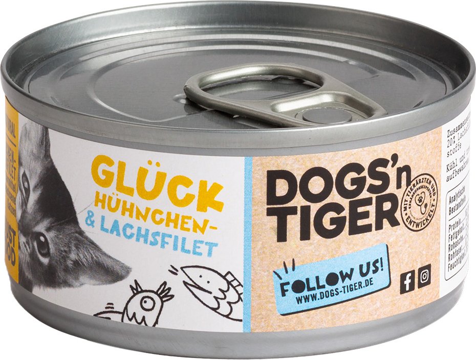 Thumbnail - Sparpaket Dogs'n Tiger Cat Filet 24 x 70 g - Hühnchen- & Lachsfilet