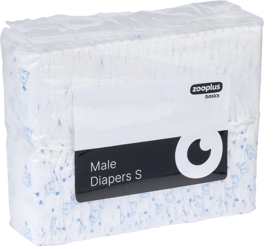 zooplus Basics Rüdenwindeln - Größe S: 32 - 44 cm, 50 Stück