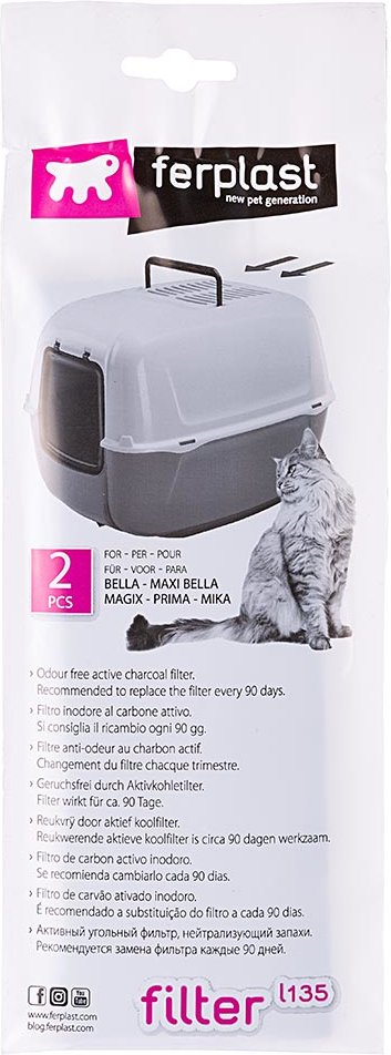 Ferplast Katzentoilette Prima XXL - Zubehör: 2x2 Ersatzfilter