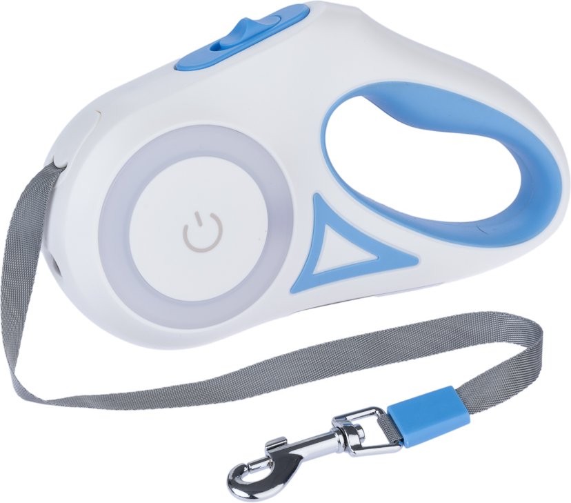 TIAKI Einziehbare Leine mit Licht Dragonfly, 3 m - bis 15 kg, ca. 3 m