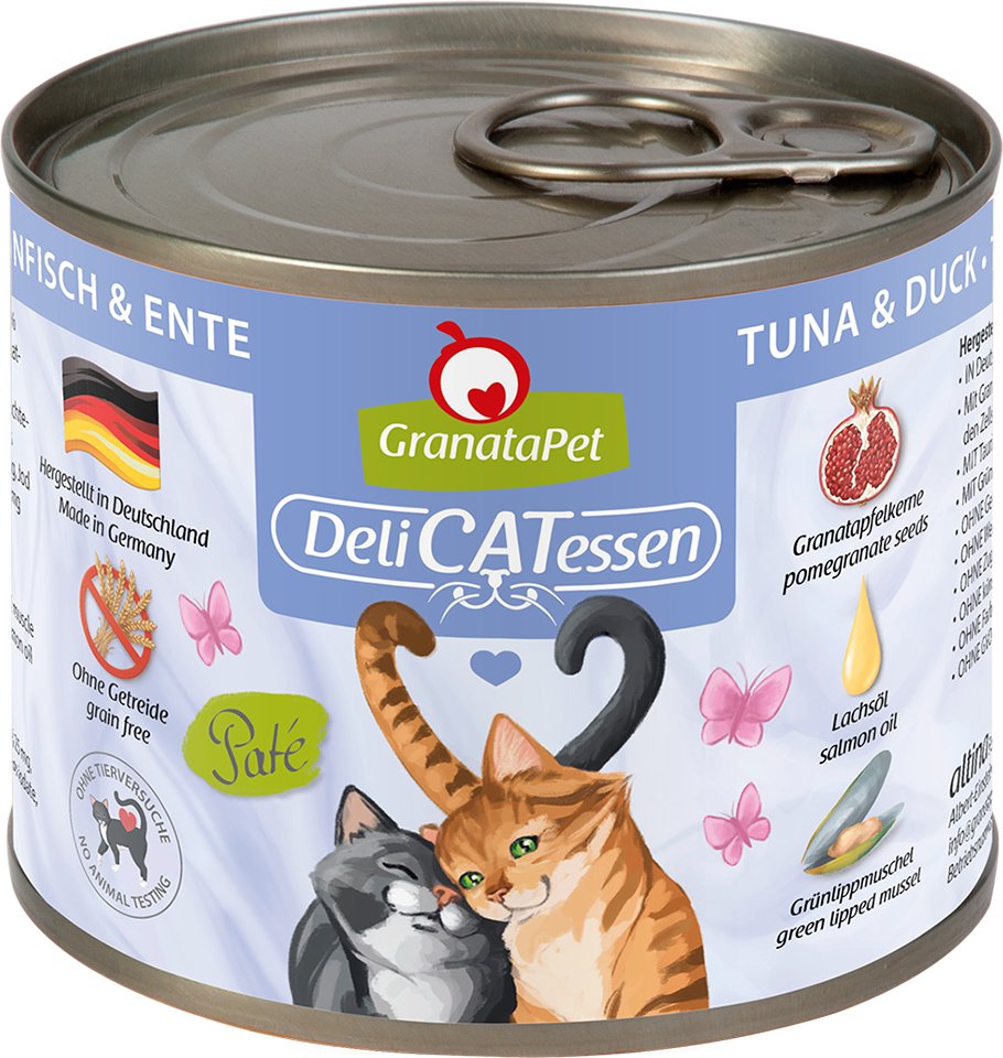 Sparpaket GranataPet DeliCatessen 24 x 200 g - Thunfisch & Ente