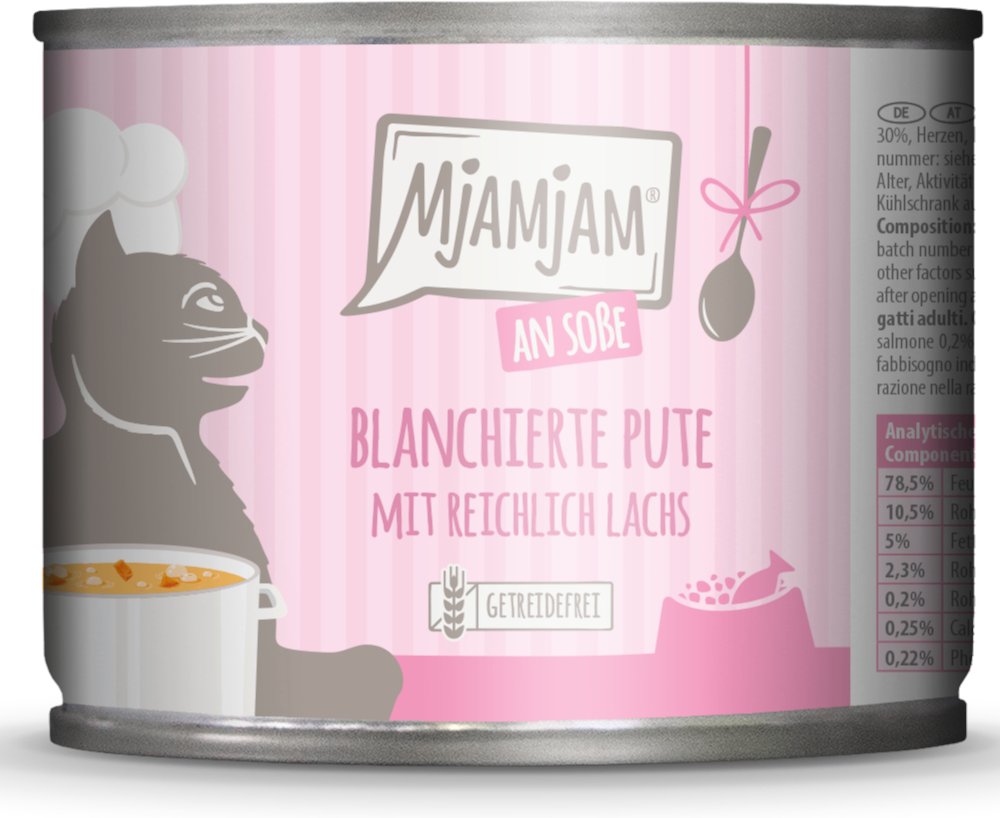 Thumbnail - MjAMjAM an Soße 6 x 185 g - blanchierte Pute mit reichlich Lachs