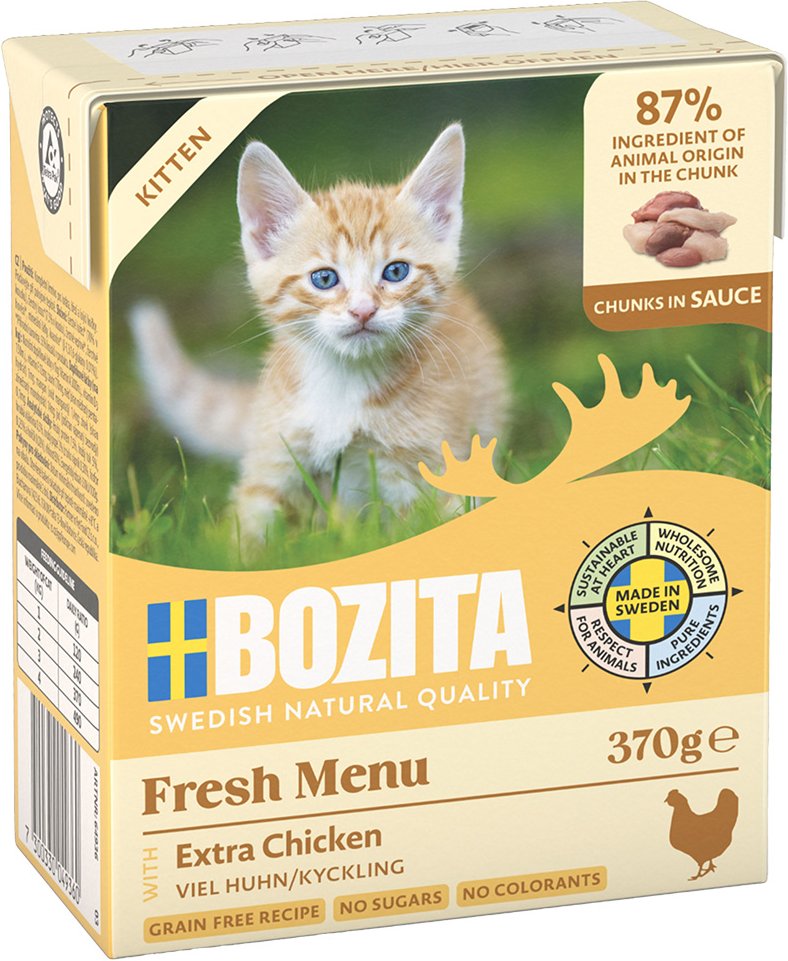 Bozita Tetra Häppchen in Soße 6 x 370 g - Hühnchen für Kitten