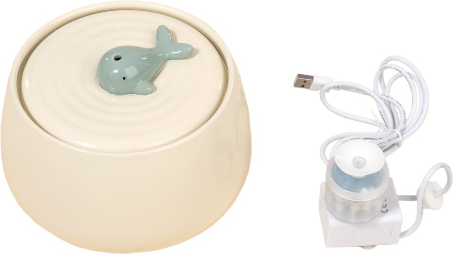 TIAKI Keramik-Trinkbrunnen Wal - 1,3 Liter