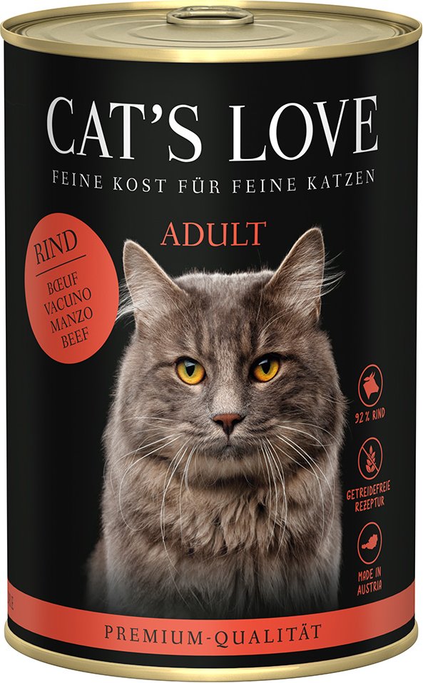 Cat's Love 6 x 400 g - Rind pur