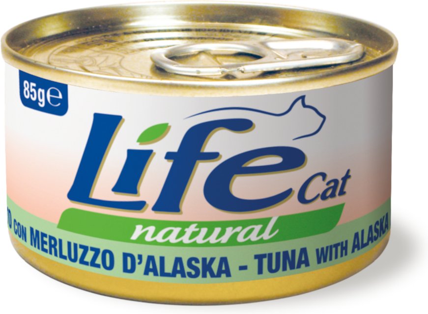 Sparpaket Life Cat Natural Adult 12 x 85 g - Thunfisch mit Alaska-Seelachs