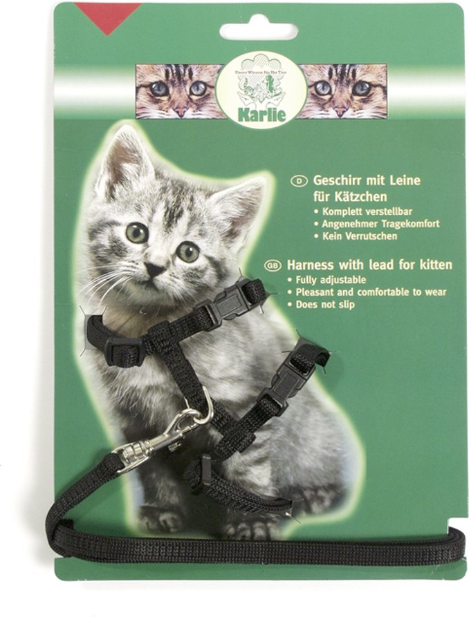 Thumbnail - Karlie Katzengeschirr für Kätzchen - schwarz