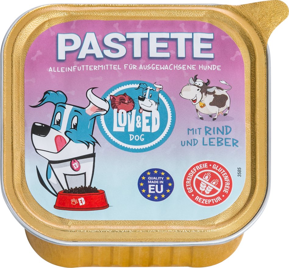 Lov & Ed Pastete 12 x 150 g - mit Rind & Leber