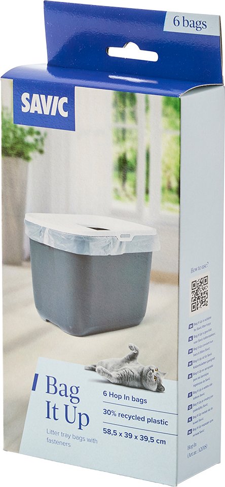 Savic Katzentoilette Hop In - Zubehör: Bag it Up Litter Tray Bags, Hop In, 1 x 6 Stück