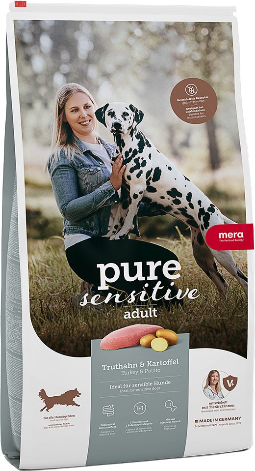 mera pure sensitive Adult Truthahn & Kartoffel getreidefrei - Sparpaket: 2 x 12,5 kg