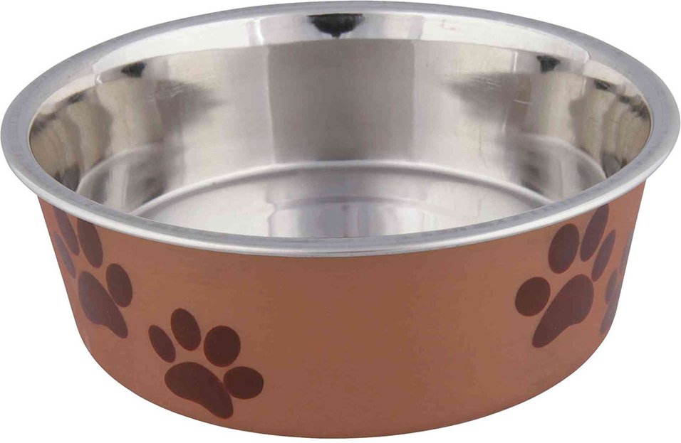 Trixie Edelstahlnapf mit Kunststoffmantel - 450 ml, Ø 14 cm