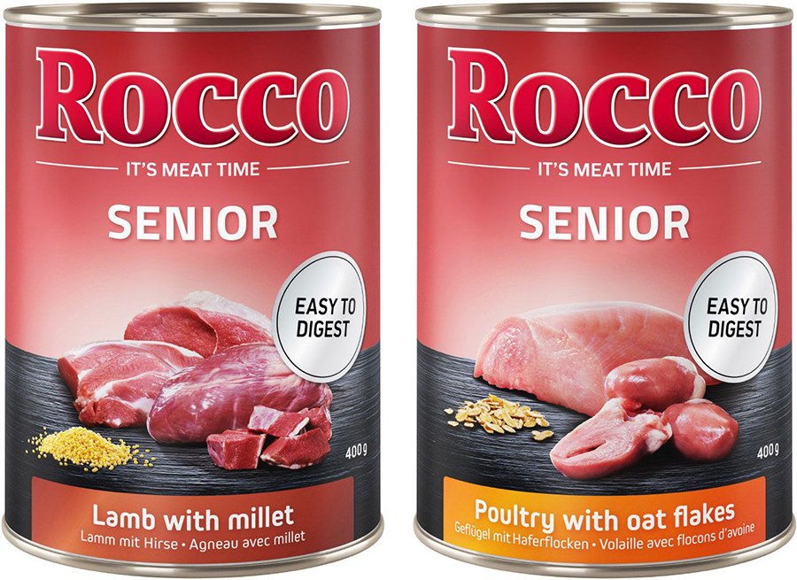 Sparpaket Rocco Senior 24 x 400 g - Mix: Lamm & Geflügel