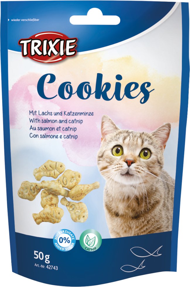 Trixie Cookies mit Lachs & Katzenminze - Sparpaket: 6 x 50 g