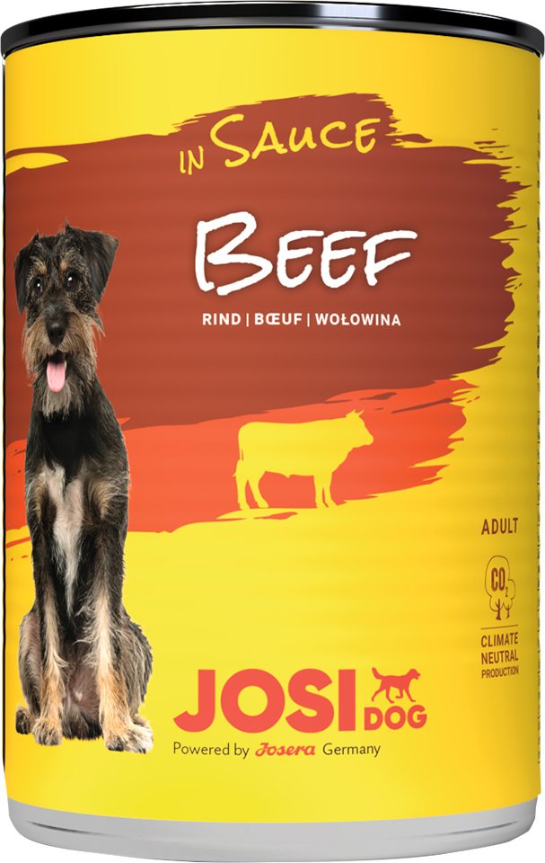 JosiDog Nassfutter in Soße 12 x 415 g - Rind