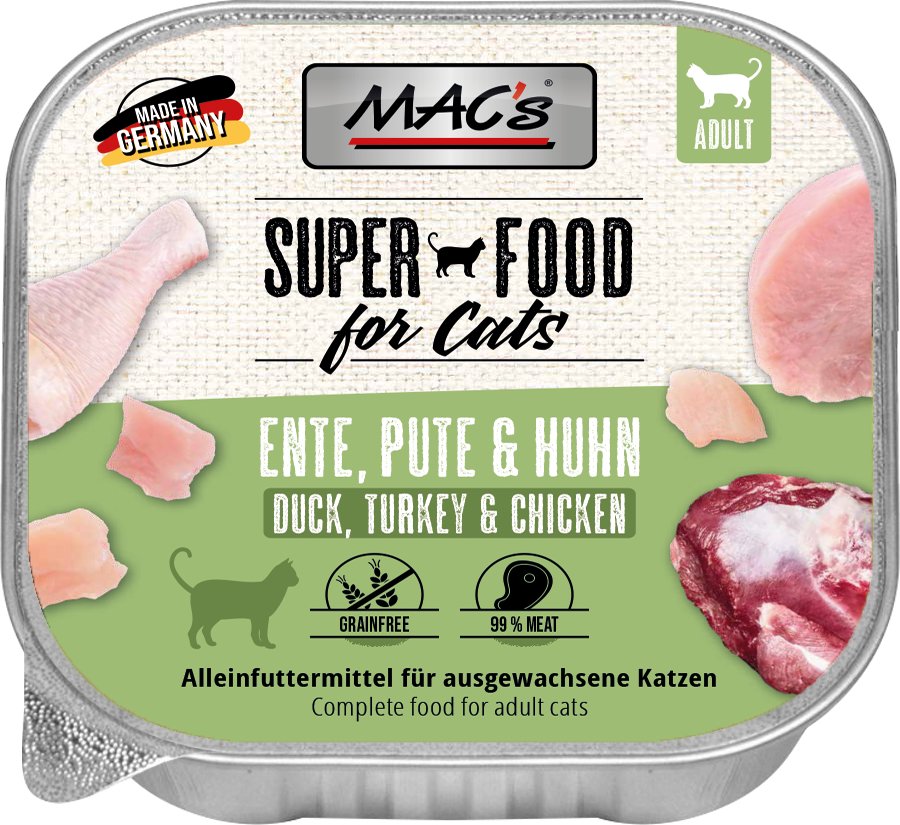 Thumbnail - MAC's Cat Schale 16 x 100 g - Ente, Pute & Huhn