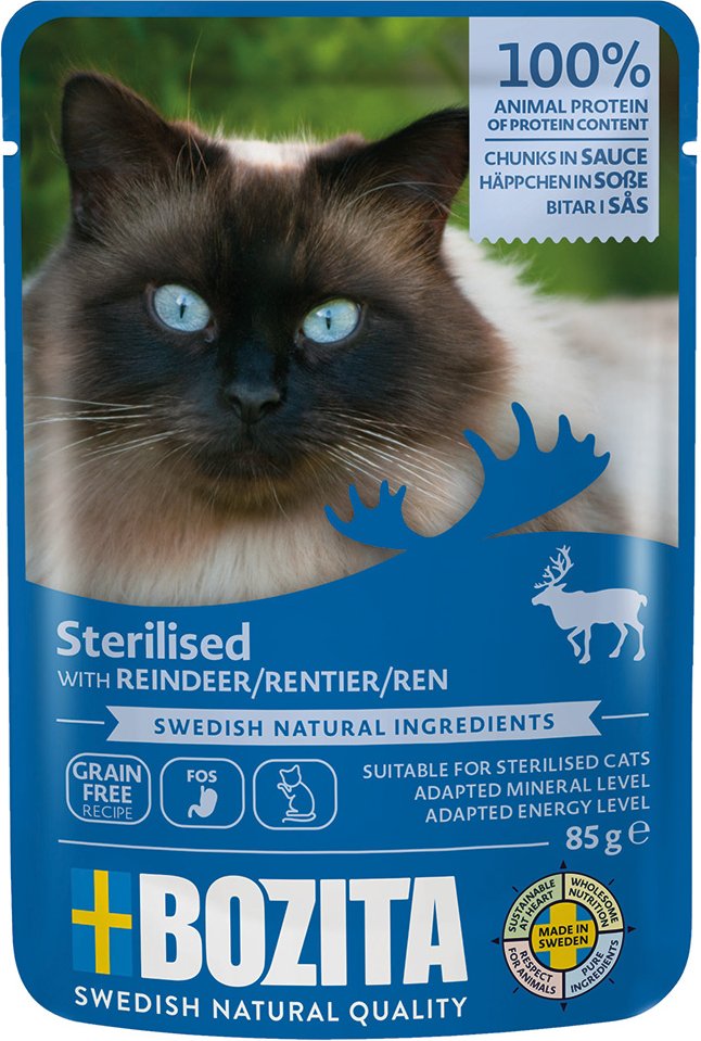 Bozita Häppchen in Soße Sterilised 12 x 85 g - Rentier