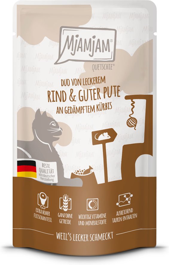 Thumbnail - MjAMjAM Quetschie 12 x 125 g - Rind & Pute