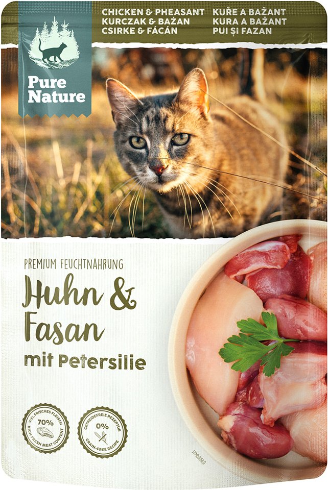 Pure Nature Feline 12 x 85 g - Huhn & Fasan